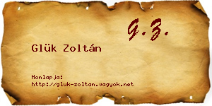 Glük Zoltán névjegykártya